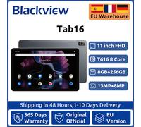 Blackview-Tablet Tab 16 con Android, 8GB + 256GB, 11 ", 2k FHD + pantalla, batería de 7680 mAh, Widevine L1 Unisoc T616, estreno mundial tablet