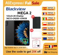 Blackview-Tableta MEGA 2 con Android 15, dispositivo con pantalla de 12 pulgadas, 2K, 36(12 + 24)GB, 256GB, Unisoc T615, batería de 9000mAh, Widevine L1 Pad PC MEGA 2