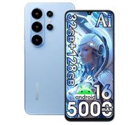 Blackview Wave 10 Android 16 Smartphone Libre con IA, 6.88" HD+120Hz, 32 GB+128 GB/2 TB TF Teléfono Móvil, 32MP AI Cámara, 500OmAh, Octa-Core, 4G Dual SIM/WiFi 5/ GPS/OTG/FM/Funda móvil, Azul