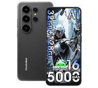 Blackview Wave 10 Android 16 Smartphone Libre con IA, 6.88" HD+120Hz, 32 GB+128 GB/2 TB TF Teléfono Móvil, 32MP AI Cámara, 500OmAh, Octa-Core, 4G Dual SIM/WiFi 5/ GPS/OTG/FM/Funda móvil, Negro