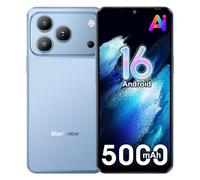 Blackview Wave 7C Android 16 Smartphone Libre con IA, 16GB+64GB/TF 1TB Teléfonos Móviles Libres, 6.56" HD+ Teléfono Móvil, 32MP+13MP, 5000mAh, 4G Dual SIM/WiFi 5/Face ID/GPS/OTG/FM/Funda, Azul