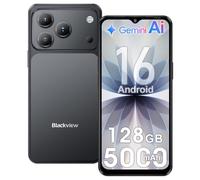 Blackview Wave 7C Smartphone Libre con AI, Android 16, 16GB+128GB/1TB AI Teléfono Móvil, 6.56" HD+, 5000mAh Teléfonos Móviles Libres, 32MP+13MP, 4G Dual SIM/WiFi 5, Face ID, GPS, OTG, FM, Negro