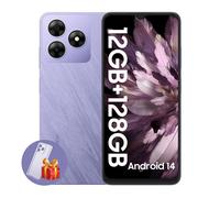 Blackview WAVE 8, Smartphone Android 14, 12GB RAM, 128GB/256GB ROM, Pantalla HD+ de 6.56 pulgadas, Carga Rápida de 5000mAh 8+128 púrpura