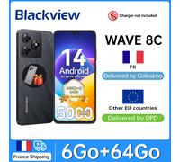 BLACKVIEW WAVE 8C [Sin cargador de la UE] Teléfono móvil 6GB (2+4) 64GB/hasta 2TB 4700mAh 13MP 4G Dual Sim Android 14 Smartphone Morado