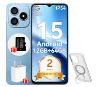 Blackview Wave 9C Smartphone Android 15 con Funda de Teléfono, Moviles Baratos 12GB+64GB/2TB TF, Telefonos Moviles IP54 6,56", Telefono Octa-Core, Dual SIM, 13+8MP, Face ID, Fingerprint, OTG, GPS