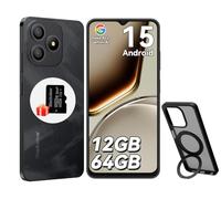 Blackview Wave 9C Telefono Móvil Android 15, 12GB+64GB/2TB TF, IP54 6,56", 13MP+8MP, 4G Dual SIM Smartphone Baratos, Face ID/Fingerprint/OTG/GPS / 32GB TF Tarjeta/Funda de Moviles con Soporte