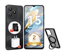 Blackview Wave 9C Telefono Móvil Android 15, 12GB+64GB/2TB TF, IP54 6,56", 13MP+8MP, 4G Dual SIM Smartphone Baratos, Face ID/Fingerprint/OTG/GPS / 32GB TF Tarjeta/Funda de Moviles con Soporte