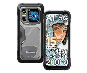 Blackview Xplore 1 (48GB+512GB) Android 15 Teléfono Movil Resistente 5G, 6.78" FHD+ Movil Irrompible, 64MP Cámara AI, 20000mAh Smartphone Todoterreno IP68, 5G Telefono NFC,OTG,GPS,Infrarrojo,FM, Negro