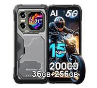 Blackview XPLORE 1 AI Android 15 Movil Irrompible 5G, 36GB+256GB/2TB Teléfono Movil Resistente, Cámara IA 64MP+50MP, 6.78" FHD+, 20000mAh Smartphone Todoterreno, 4G/5G Telefono NFC,OTG,GPS,FM, Negro