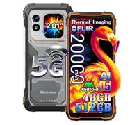 Blackview Xplore 1 Pro (48GB+512GB) Teléfono Movil Resistente con Termográfica Cámara, 6.78" FHD+ Movil Irrompible, 64MP+50MP, 20000mAh Smartphone Todoterreno IP68/5G/NFC/OTG/GPS/Infrarrojo/FM,Naranja