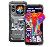 Blackview Xplore 1 Pro (48GB+512GB) Teléfono Movil Resistente con Termográfica Cámara, 6.78" FHD+ Movil Irrompible, 64MP+50MP, 20000mAh Smartphone Todoterreno IP68/5G/NFC/OTG/GPS/Infrarrojo/FM, Negro