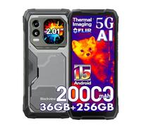 Blackview Xplore 1 Pro Teléfono Movil Resistente con Termográfica Cámara, 36GB+256GB/2TB, 6.78" FHD+ Movil Irrompible, 64MP+50MP, 20000mAh Smartphone Todoterreno IP68/5G/NFC/OTG/GPS/Infrarrojo,Negro