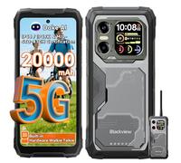 Blackview XPLORE 1 Walkie-Talkie Movil Irrompible 5G, 20000mAh Movil Indestructible, 36GB+256GB, 6,78" FHD+ & 2,01" 120Hz Android 15 IP69K, 64MP+50MP+20MP, NFC/OTG/GPS/AI
