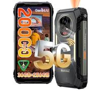 Blackview Xplore 2 Projector 5G Móvil Rugerizado, Android 15-20000mAh Moviles Resistentes, 3.5K AMOLED,MTK 8300, 36GB+256GB/2TB Movil Irrompible, 6.73" FHD+120Hz, IP69K/NFC/LED Camp/Smartphones