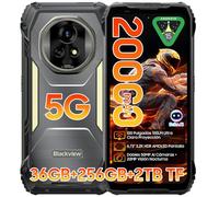 Blackview Xplore 2 Projector 5G Móvil Rugerizado, Android 15-20000mAh Moviles Resistentes, 3.5K AMOLED,MTK 8300, 36GB+256GB/2TB Movil Irrompible, 6.73" FHD+120Hz, IP69K/NFC/LED Camp/Smartphones