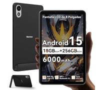 Blackview ZENO 1 8 Pulgadas Tablet Android 15 90Hz 800x1280-Ultra Ligera y Compacta Gaming,T615 8 Núcleos Chip AI,18GB RAM+256GB ROM 2TB TF/4G LTE+WiFi 5G/Face ID/6000mAh/8MP+8MP/Widevine L1/BT5.2/GMS