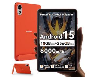 Blackview ZENO 1 8 Pulgadas Tablet Android 15 90Hz 800x1280-Ultra Ligera y Compacta Gaming,T615 8 Núcleos Chip AI,18GB RAM+256GB ROM 2TB TF/4G LTE+WiFi 5G/Face ID/6000mAh/8MP+8MP/Widevine L1/BT5.2/GMS