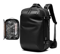 BlackVoyage Vortex - Mochila de viaje con sellado al vacío, sistema de compresión de aire expandible, resistente al agua, bloqueo TSA, Zephyr (negro), 60L (Air Pump Included), Zephyr