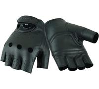 BLACKWILD Guantes sin dedos, de piel, sin dedos, guantes de moto para hombre y mujer, guantes de ciclismo sin dedos, guantes de gimnasio y fitness, también para MTB y tácticos (negro, S)