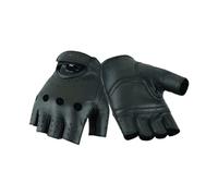 BLACKWILD Guantes sin dedos, de piel, sin dedos, guantes de moto para hombre y mujer, guantes de ciclismo sin dedos, guantes para gimnasio y fitness, también para MTB y tácticos (negro, XS)