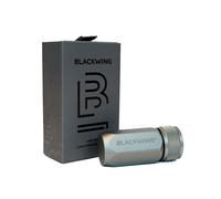 Blackwing Afilador de punta larga de un solo paso, hoja de acero alemán, punta curva afilada, aluminio mecanizado, gris