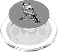 Blackwork Pájaro Jilguero PopSockets PopGrip para MagSafe