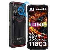 Blade 20 Play Móvil Robusto 5G, Altavoz Super Potente 125dB, 10300mAh 33W Teléfono Desbloqueado, 32GB+256GB/2TB, 50MP AI Cámara, Pantalla HD+ Punch 6.6'', 3 Ranuras SIM, IP68/NFC/OTG (Rojo)