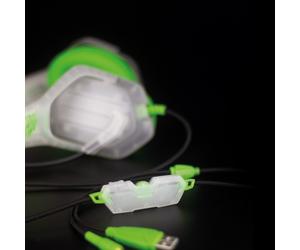 Blade Gaming - Ghost Auriculares Alámbrico Diadema Juego Verde, Transparente, Blanco
