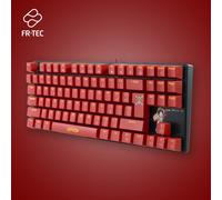 FRTEC - Teclado Mecánico Gaming con Cable TKL, One Piece Luffy, Marrón Táctil, Anti-Ghosting, Compatible con PC, Mac, PS5, Switch, Xbox Series X/S (QWERTY) (Teclado One Piece)
