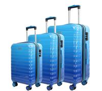 Blade Juego de 3 Maletas ampliables - Maleta rígida - Maleta Ligera con Ruedas - Equipaje de Mano de ABS + PC con candado TSA, 4 Ruedas giratorias - Juego de 3 Maletas de Viaje, Azul, Set, Maleta