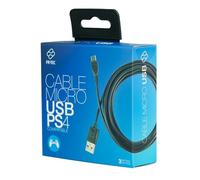 FRTEC - Cable de carga para mando, compatible con Playstation 4, micro USB a USB, Longitud 3 metros