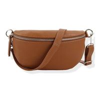 Blade Riñonera de Piel auténtica, Elegante Bandolera, riñonera para Mujer, Bolso de Hombro Cremallera, Bolso Cruzado, Bolso de Mano, riñonera, marrón, Talla única