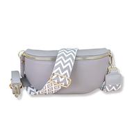 Blade Riñonera Dorada para Mujer, de Piel auténtica, Elegante riñonera para Mujer con 2 Cinturones Anchos Desmontables y Ajustables, Bolso Cruzado para Mujer, Bolso de Pecho