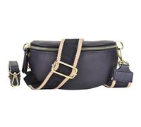 Blade Riñonera Dorada para Mujer, de Piel auténtica, Elegante riñonera para Mujer con 2 Cinturones Anchos Desmontables y Ajustables, Bolso Cruzado para Mujer