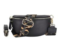 Blade Riñonera Dorada para Mujer, de Piel auténtica, Elegante riñonera para Mujer con 2 Cinturones Anchos Desmontables y Ajustables, Bolso Cruzado para Mujer