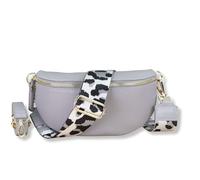Blade Riñonera Dorada para Mujer, de Piel auténtica, Elegante riñonera para Mujer con 2 Cinturones Anchos Desmontables y Ajustables, Bolso Cruzado para Mujer, Bolso de Pecho