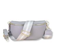 Blade Riñonera Dorada para Mujer, de Piel auténtica, Elegante riñonera para Mujer con 2 Cinturones Anchos Desmontables y Ajustables, Bolso Cruzado para Mujer, Bolso de Pecho