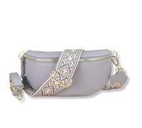 Blade Riñonera Dorada para Mujer, de Piel auténtica, Elegante riñonera para Mujer con 2 Cinturones Anchos Desmontables y Ajustables, Bolso Cruzado para Mujer, Bolso de Pecho