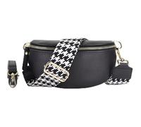 Blade Riñonera Dorada para Mujer, de Piel auténtica, Elegante riñonera para Mujer con 2 Cinturones Anchos Desmontables y Ajustables, Bolso Cruzado para Mujer, Bolso de Pecho