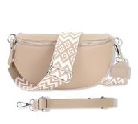 Blade Riñonera para Mujer de Piel auténtica, Elegante riñonera para Mujer con 2 Cinturones Anchos Desmontables y Ajustables, Bolso Cruzado para Mujer, Bolso Cruzado para Mujer, Bolso de Pecho de Alta