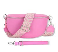 Blade Riñonera para Mujer de Piel auténtica, Elegante riñonera para Mujer con 2 Cinturones Anchos Desmontables y Ajustables, Bolso Cruzado para Mujer, Bolso Cruzado para Mujer, Bolso de Pecho de Alta