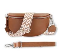 Blade Riñonera para Mujer de Piel auténtica, Elegante riñonera para Mujer con 2 Cinturones Anchos Desmontables y Ajustables, Bolso Cruzado para Mujer, Bolso Cruzado para Mujer, Bolso de Pecho de Alta