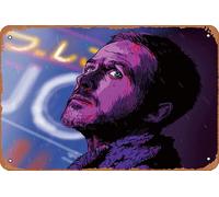 Blade Runner 2049 Officer K - Letrero de metal divertido de arte retro de 8 x 12 pulgadas, decoración de pared, regalos para el hogar, calle, bares, restaurantes, cafeterías, tiendas