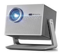 BladeCine Proyector Netflix, proyector portátil 1080P con WiFi y Bluetooth, 600 lúmenes ISO ANSI, soporte de cardán ajustable de 360°, proyector de video Keystone automático, pantalla máxima de 200