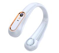 Bladeless Neck Fan 5-Speed Rechargeable with Digital Display Wearable Fan