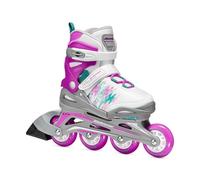 Bladerunner by Rollerblade Phoenix - Patines en línea Ajustables para Fitness, Color Blanco y Rosa, Juvenil, Patines en línea de Alto Rendimiento
