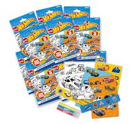 BLADEZ Hot Wheels - Juego de 40 calcomanías de papel, estilo de dibujos animados, temática de coche y automóvil, uso en interiores, perfecto para niños, bolsas de fiesta