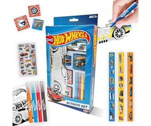 BLADEZ Hot Wheels - Juego de actividades, artes y manualidades, juego de papelería con licencia con bolígrafos y calcomanías, más de 150 piezas, Creative Maker Kitz Toyz