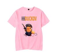 BLAENU Camiseta con Cuello Redondo Juego Escape from Duckov Manga Corta Hombres Mujeres Top De Verano Camiseta Informal con Estampado 2D Ropa Urbana XXS-4XL-Pink||3X_l