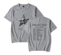 BLAENU Camiseta De Cuello Redondo Malcolm Todd The Wholesome Star Tour Camisetas Informales De Manga Corta para Hombre Y Mujer XXS-4XL-Grey||4X_l